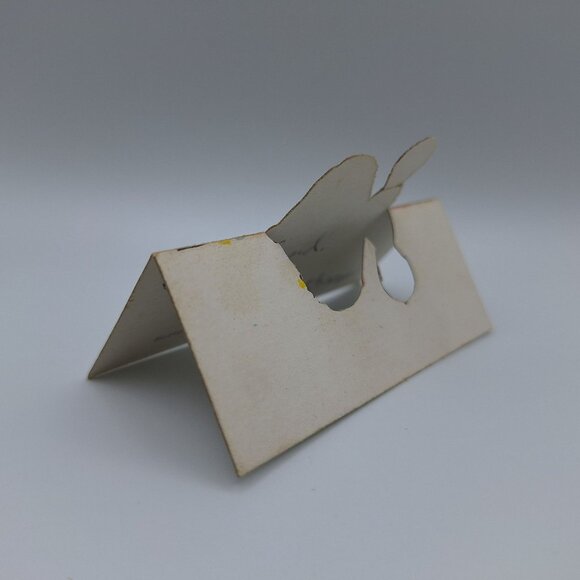 Vintage Valentine Cutout Card Wedding Scene Small Paper Tiny Ephemera Journal - Picture 2 of 5